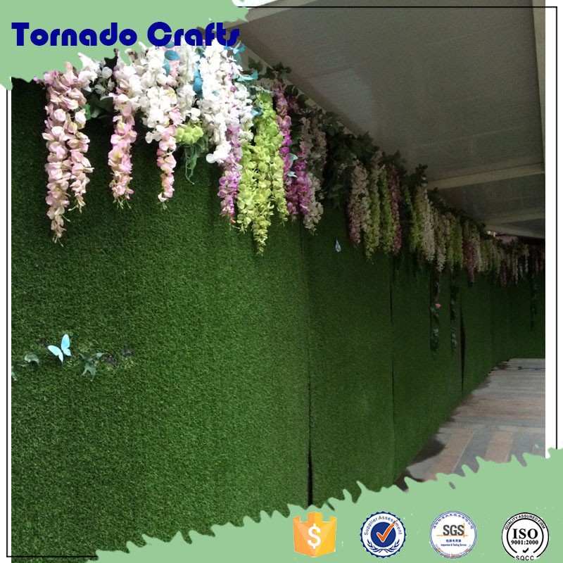 2017 Factory Price Simulation Of Artificial Grass Plastic Green Plant Flower Accessories For Plant Wall Decoration China