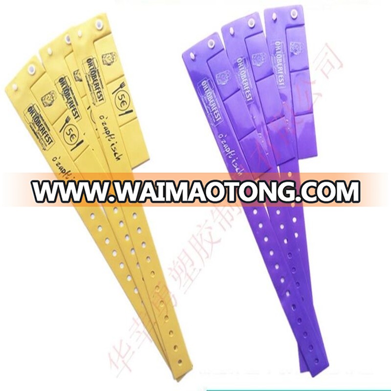 HXY high quality ID Vinyl PVC bracelet, Printed PVC Plastic Vinyl Wristbands For Festival