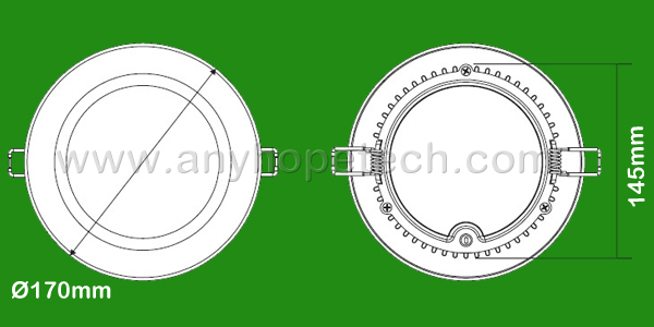 Best selling hot promotion diameter 170mm 14Watt suspended ceiling led lighting