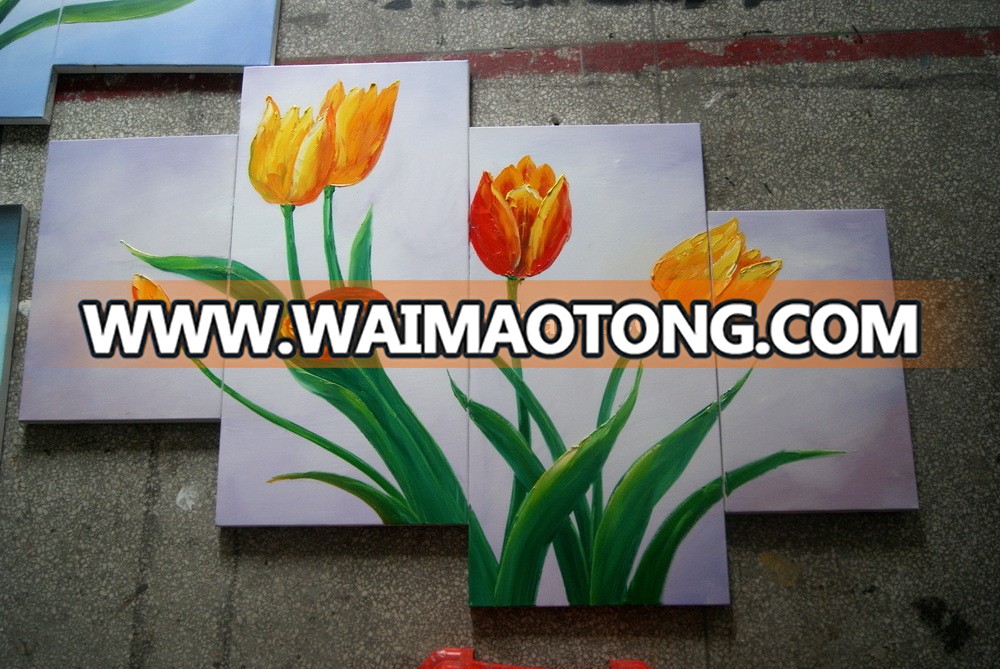 100% hand painted modern flower painting