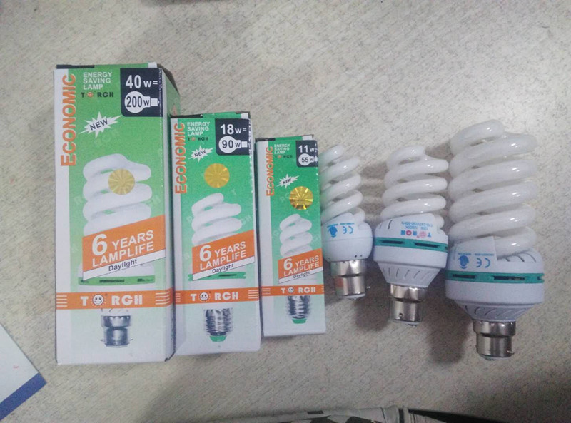 cheap price E27 B22 6500K energy saving lamps 15w 18w 20w 2U energy saving bulbs