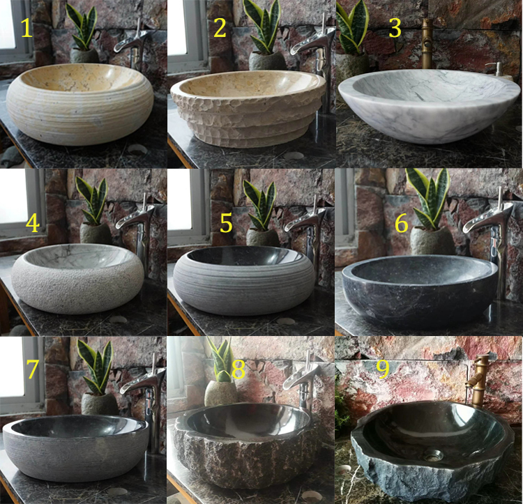 Ancient Cobblestone Platform Basin Natural Stone Washbasin Art Basin Washbasin