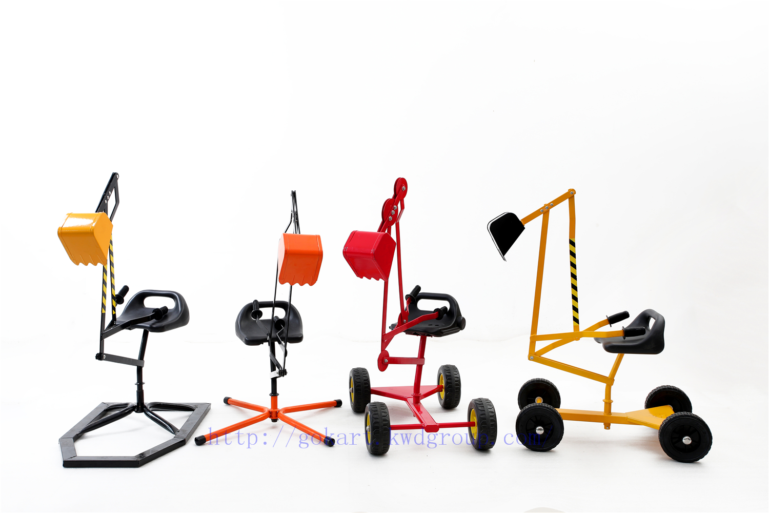 Children's metal ride on sandbox backhoe digger kids cars