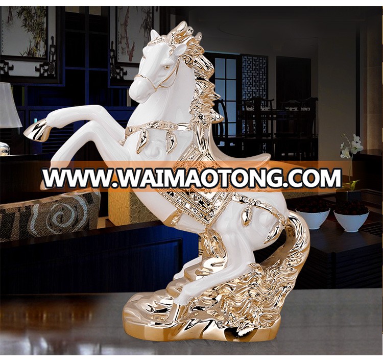 Interior decoration resin crafts horse deco sculpture animal figurine statue for sale