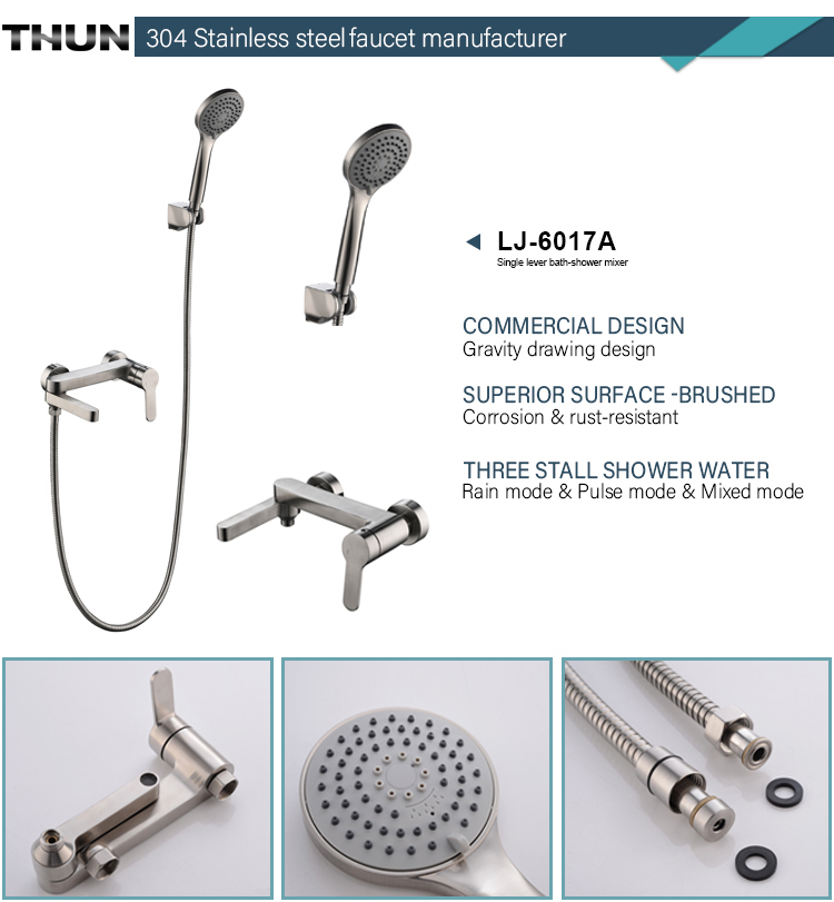 high end shower system for bathtub with hand shower two functions shower set