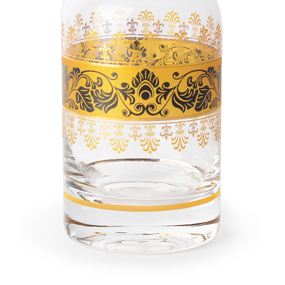 Traditional Fancy Crystal Amber Glass Essential Oil Perfume Bottle