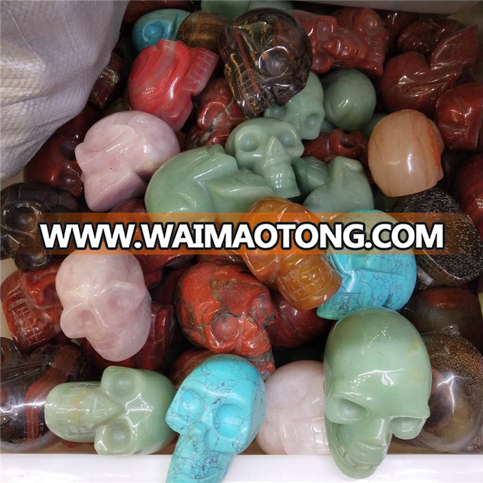 wholesale variety large natural agate  crystal skulls, children head crystal skulls