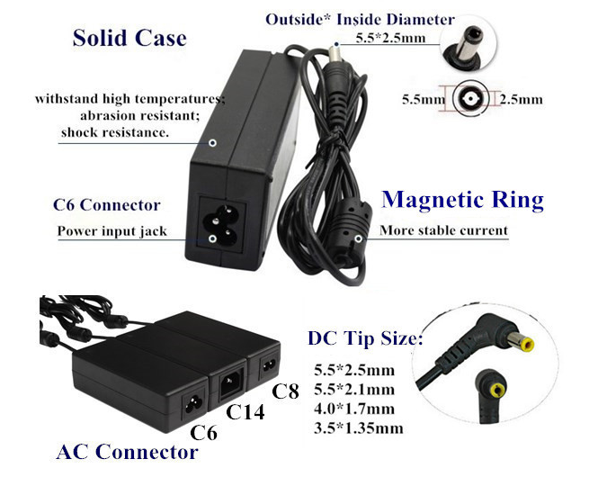 Input 100 240v 50/60hz ac transformer to dc 24v 4.5a 108w power supply adapter