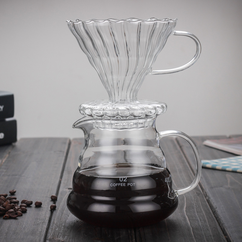 High Borosilicate V60 Glass Coffee Dripper