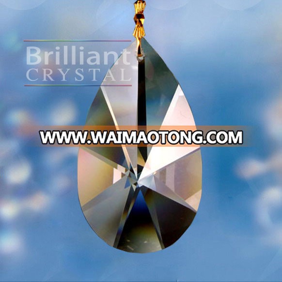 brilliant cut k9 crystal clear faceted chandelier prism parts wholesale