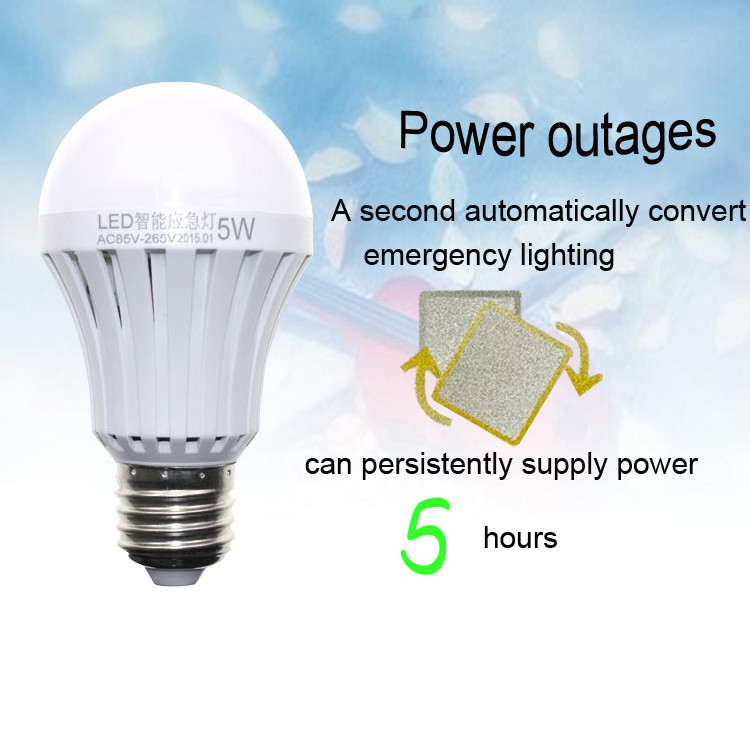 5w 7w 85-265v led emergency bulb 2 years warranty rechargeable bulb/led lights rechargeable