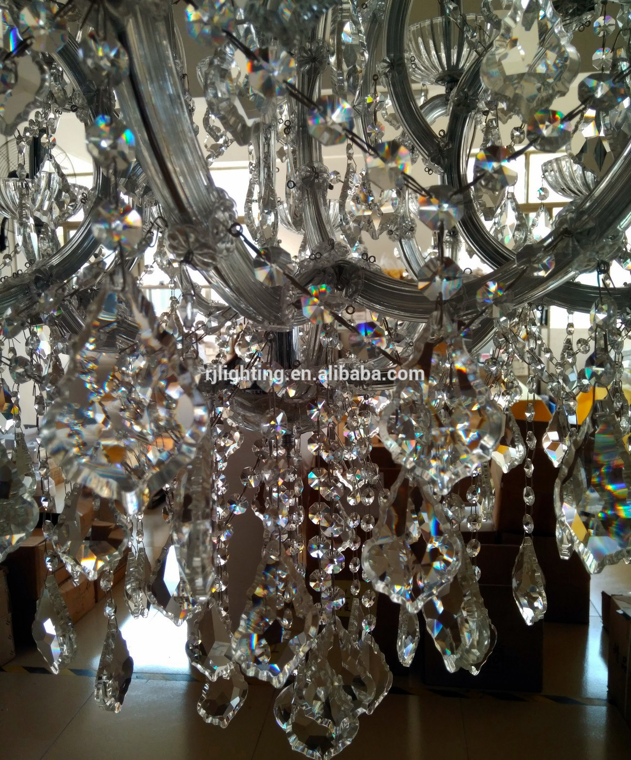 wholesale indoor vintage silver wedding events crystal hanging candle light chandelier