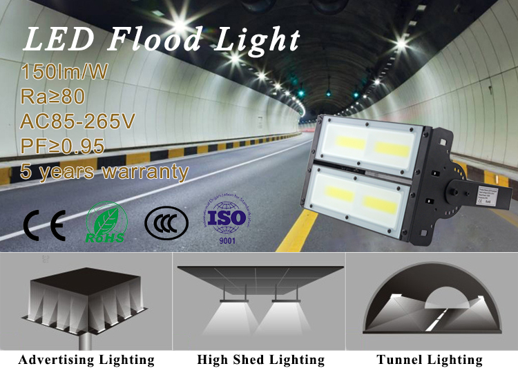 high power 100w led flood light outdoor ip65 waterproof MOSO Driver