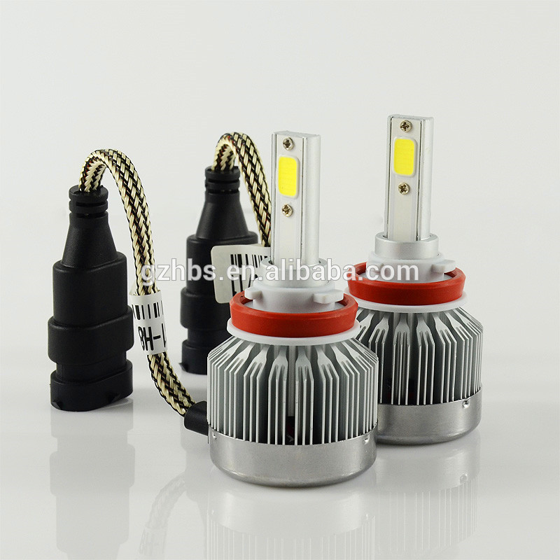 2 pcs 60W H8 H9 H11 COB led headlight car auto All-in-one LED headlight bulb lamp fog front 6000LM super bright high power