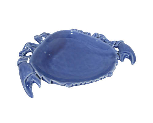 New Design fish shape Blue Ceramic Snack Plate