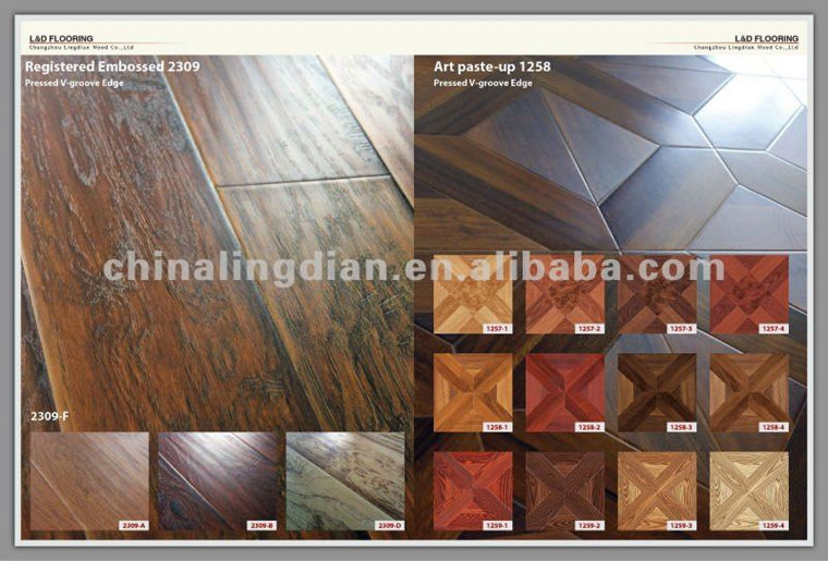 Popular Easy Installed Different Click System Laminate Flooring