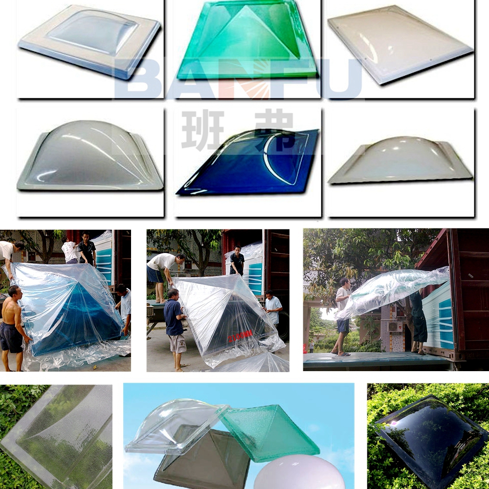 400---2100MM polycarbonate dome skylight pyramid of light shade skylight