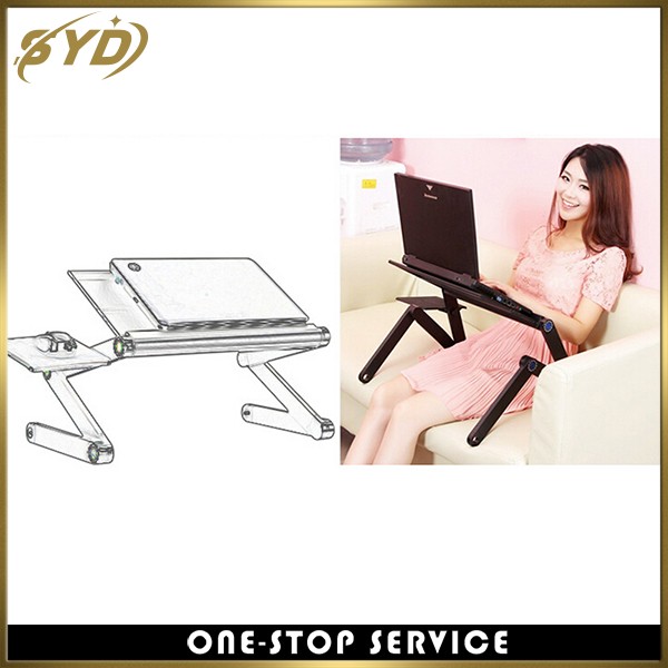 Factory direct sale hot Aluminum foldable laptop computer desk with Cooling hole