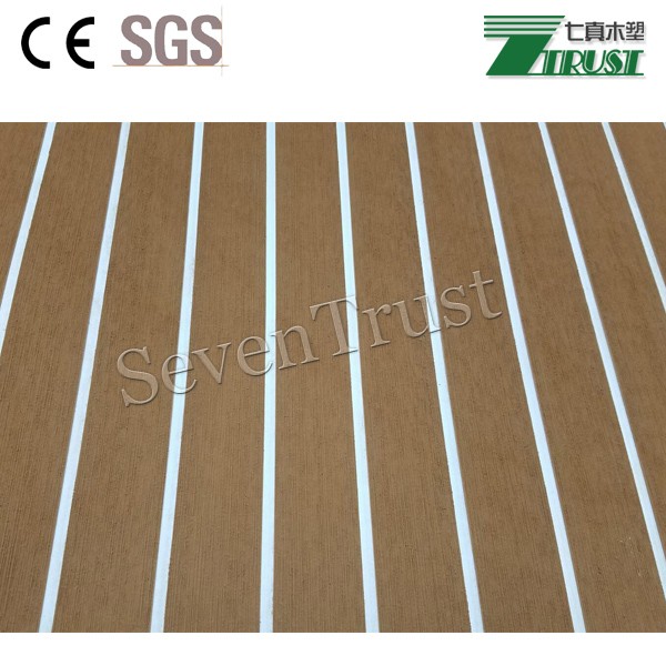 Anti-slip Customized EVA Faux Teak Sheet Boat Flooring