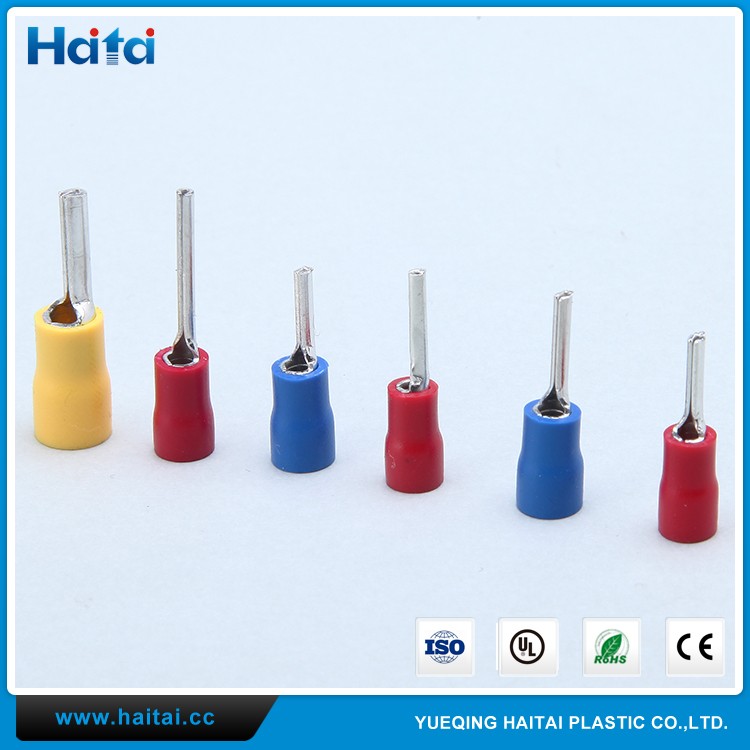 Haitai High Quality PTV Copper Pre Insulated Cable Terminal Pin Shaped Wire Terminal