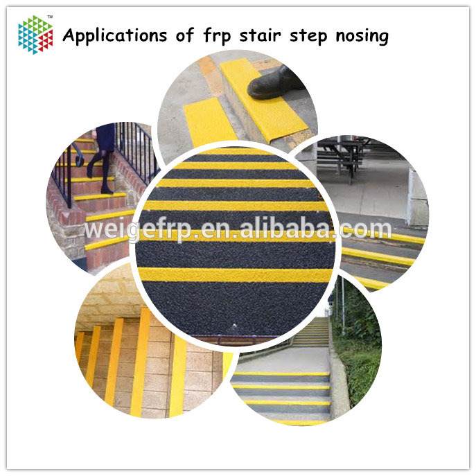 Best-selling safety fiberglass anti slip stair nosing