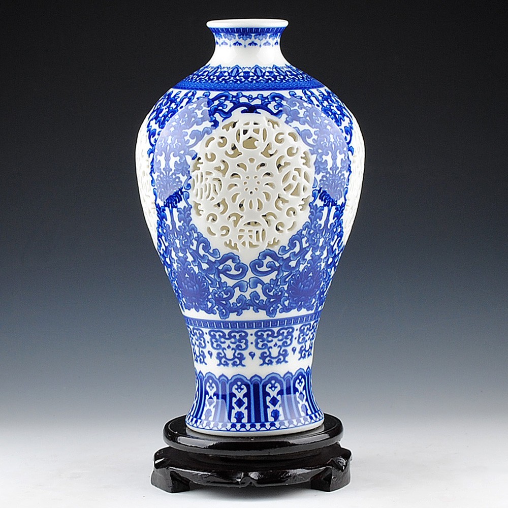 Chinese Blue and White Porcelain Flower Vase For Retail and Wholesale