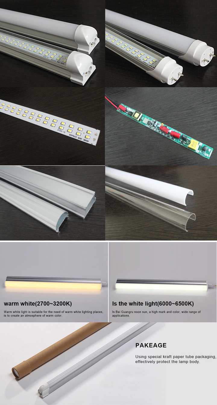 New Hot Smd2835  4000 6000k Tube Light T5 T8 18W Led Tube