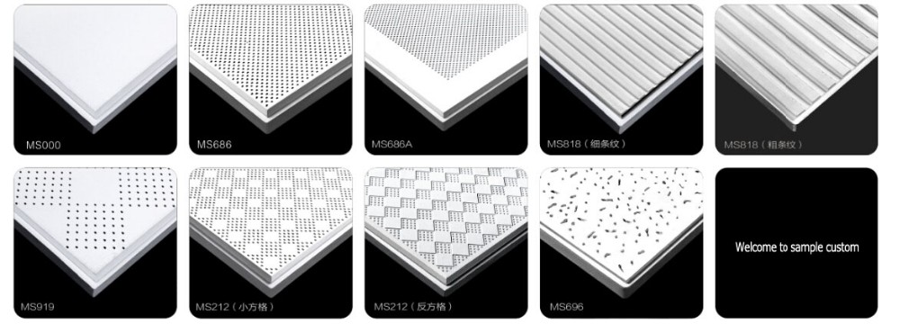 MS small Hole Light Transmitting Gypsum Ceiling boards Y100