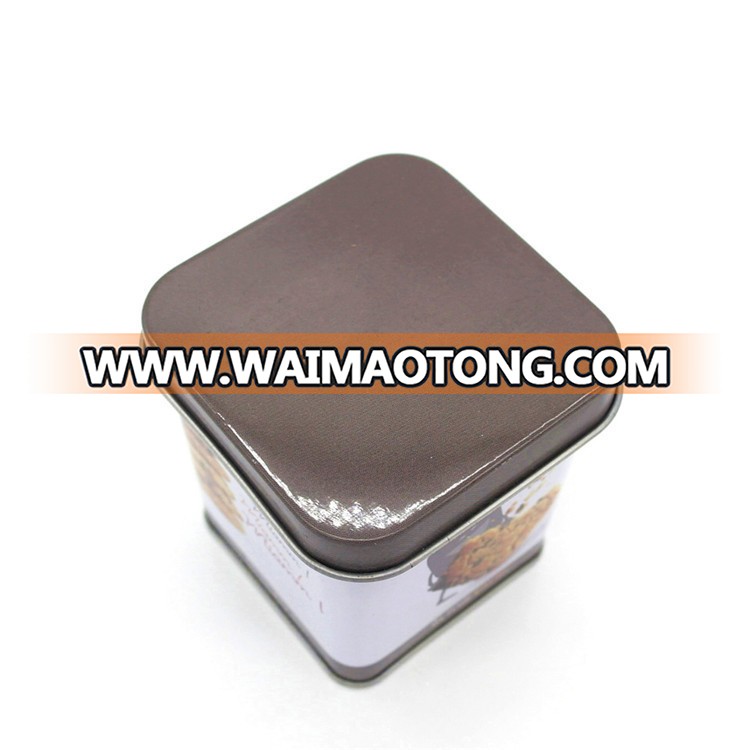 Small tin box with tapper shape, hot sale round cookie tin container