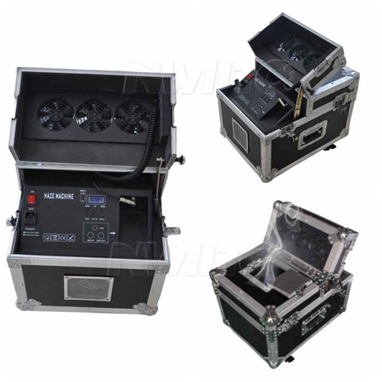 Flight case 600w double quite noiseless dmx stage effect haze machine