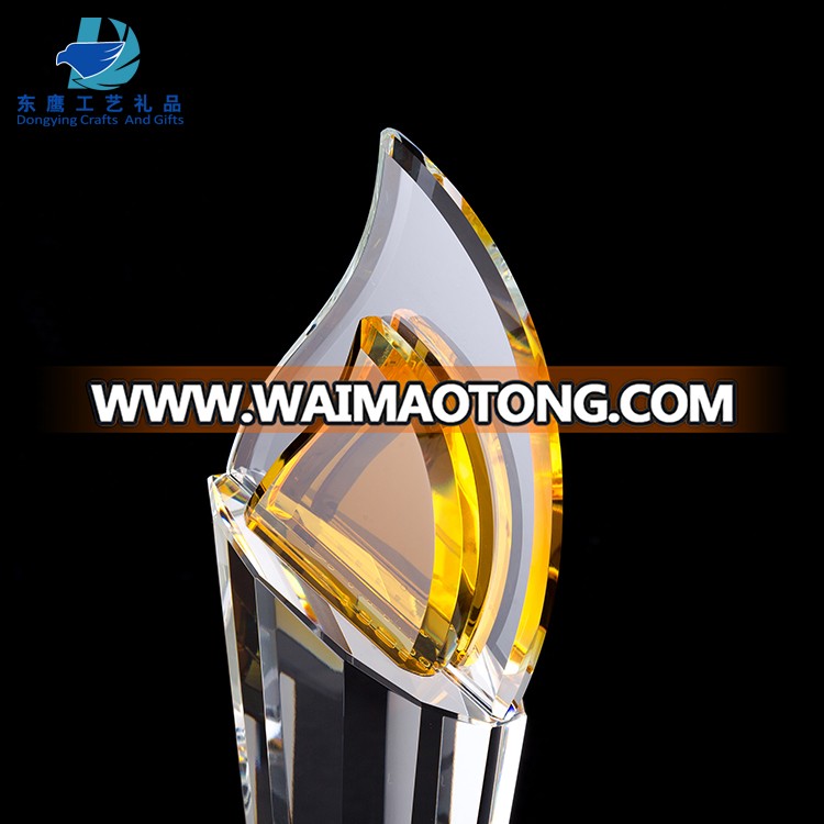 Individual Name Engraving Souvenir Gifts Pujiang Factory Wholesale Custom Crystal Trophy