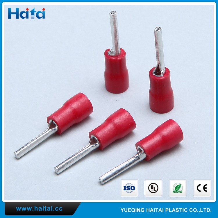 Haitai High Quality PTV Copper Pre Insulated Cable Terminal Pin Shaped Wire Terminal