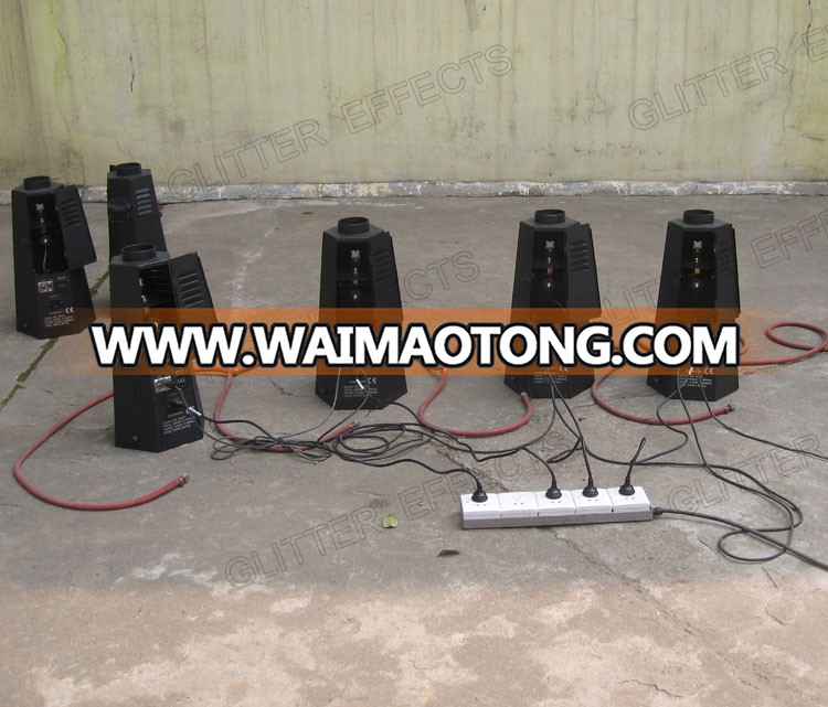 Six Corner DMX LPG Fire Flame Projector connect with gas tank Stage Effect fire spray thrower machine