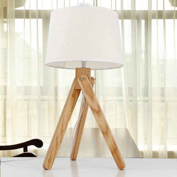 Retro Table Lamp Wooden Base Table Lamp high quality desk lamps for study room hotel villa room