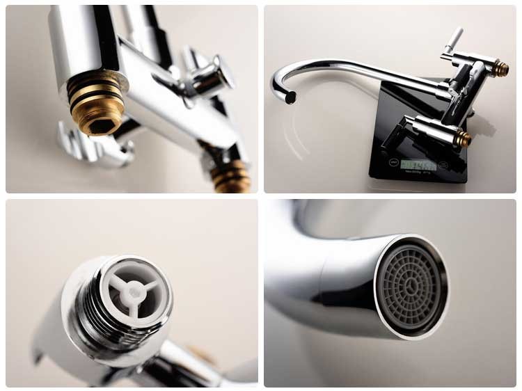 cUPC Double Handle Floor Mounted Bathtub Faucet