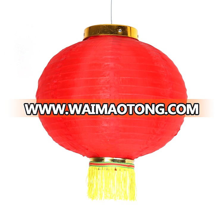 New Year Red Chinese Traditional Silk Palace Lantern