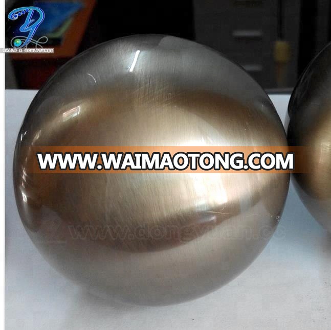 120mm Inox Steel Gazing Ball, Brushed Steel Hollow Sphere