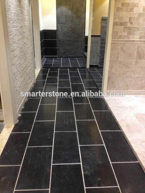 Polished black limestone wall/floor tiles own factory