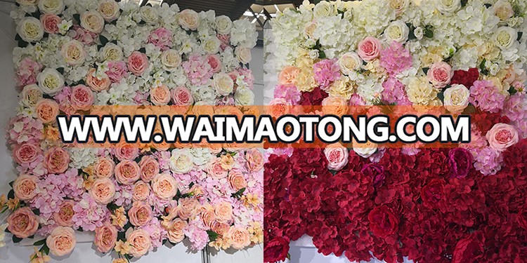 IFG flower wedding decoration wall white rose  flower wall panels with orchid 40*60/50*50