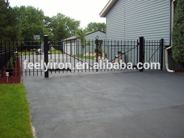 Custom Wrought Iron Driveway Gates FG-115