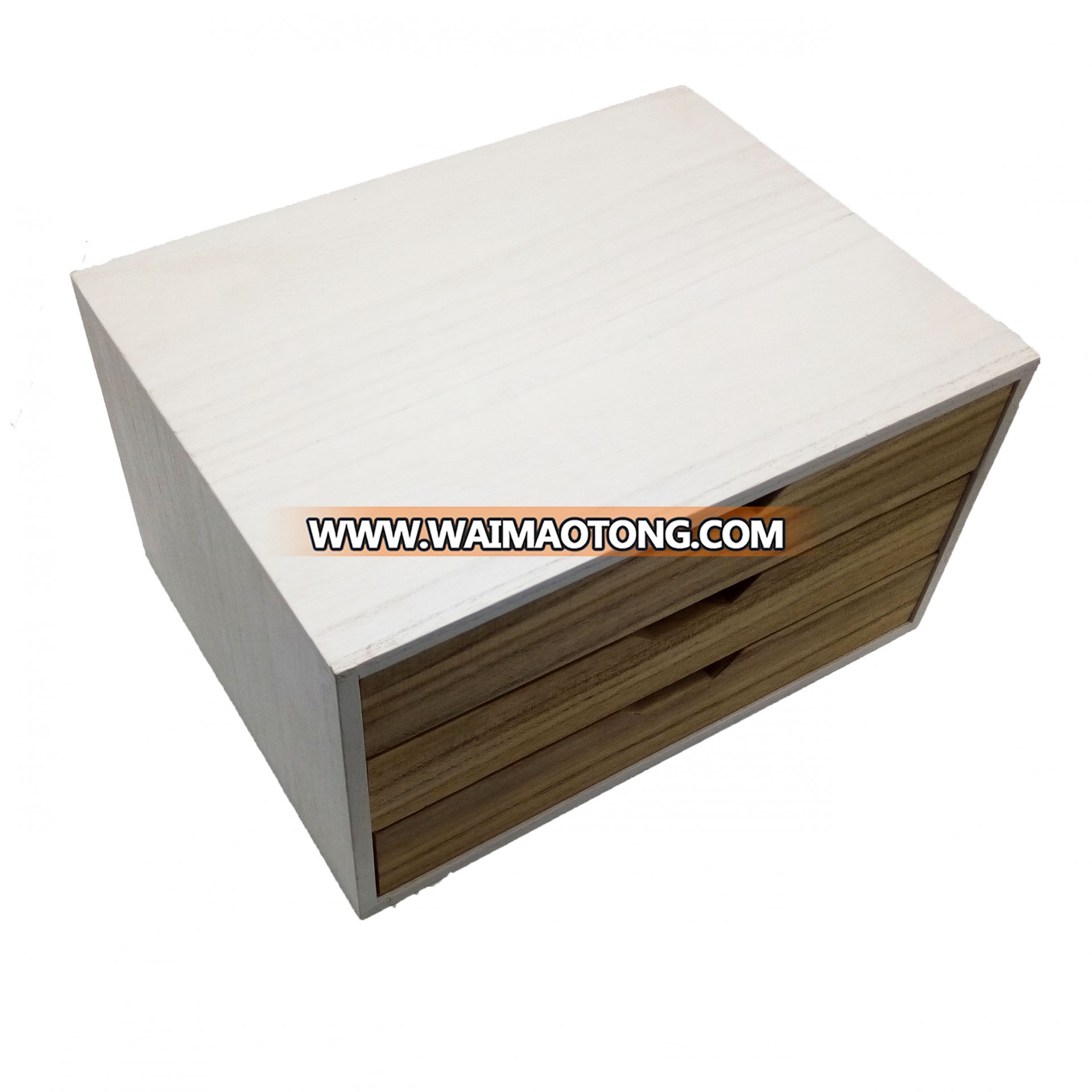 Selling simple and stylish white wooden jewelry storage box