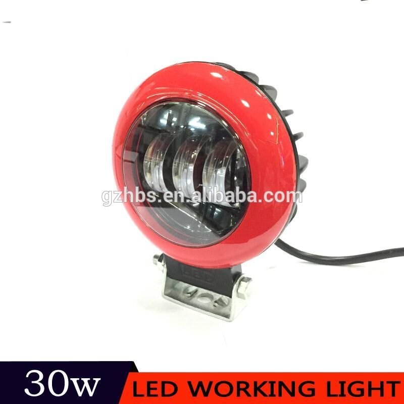 30W 12V/24V Round Spot Light Fog Light Off Road ATV Tractor Train Bus Boat ATV UTV Work Lamp Truck Motorcycle