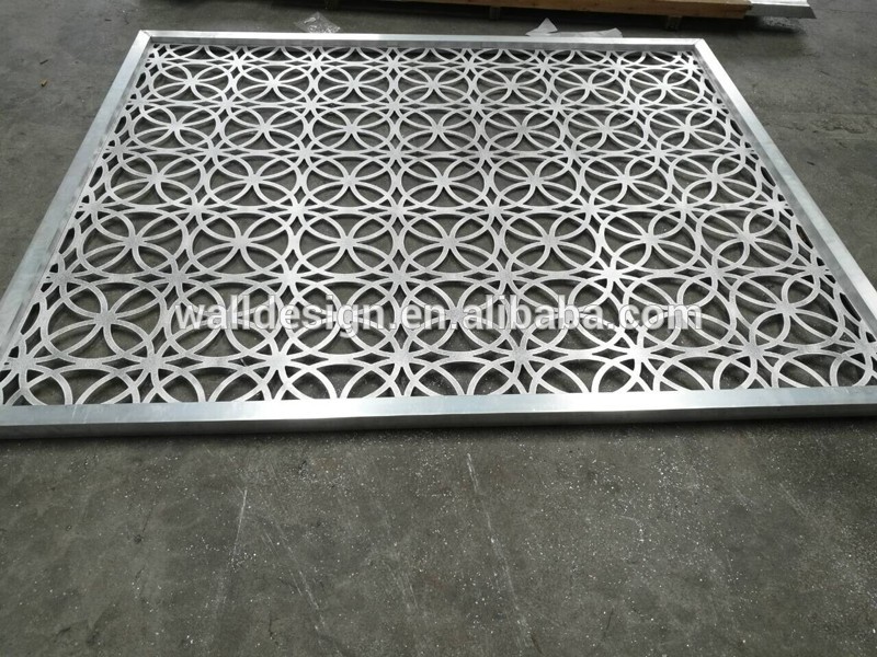 laser cut aluminum metal panels for circular column decoration