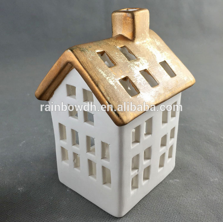 Gold Ceramic Christmas House Decor