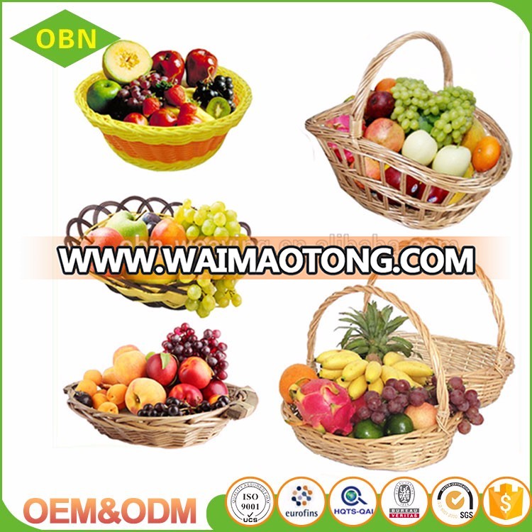 Cheap custom multi - size handmade gift wicker storage basket for fruit