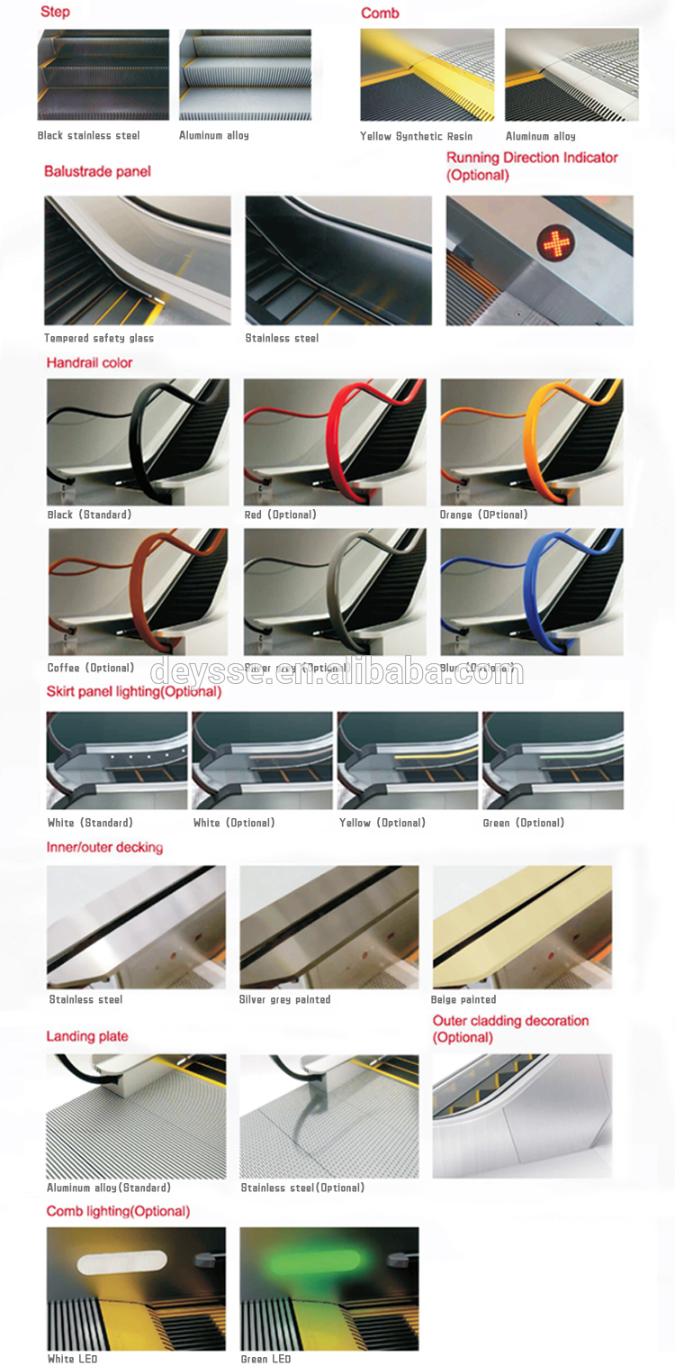 High quality diao wave OEM criss-cross bidirections escalator