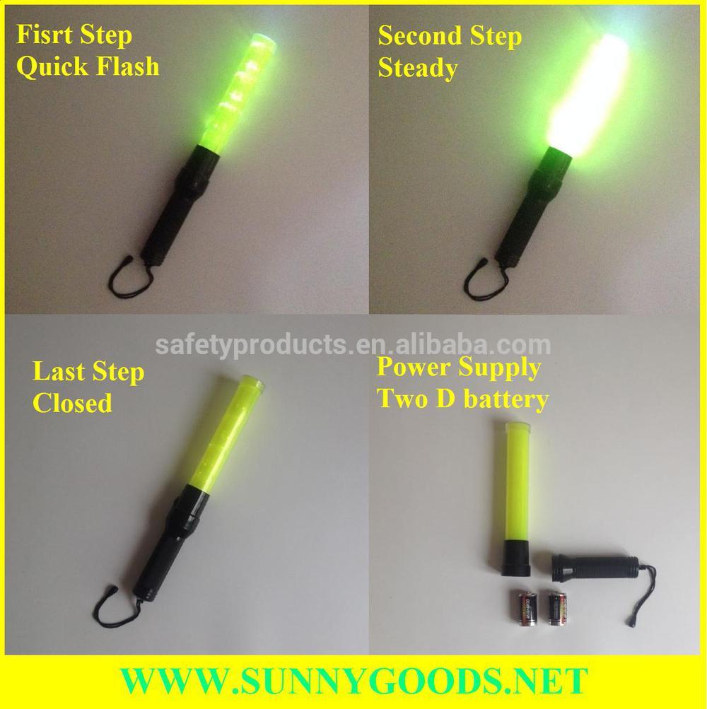 road safety yellow police led baton light