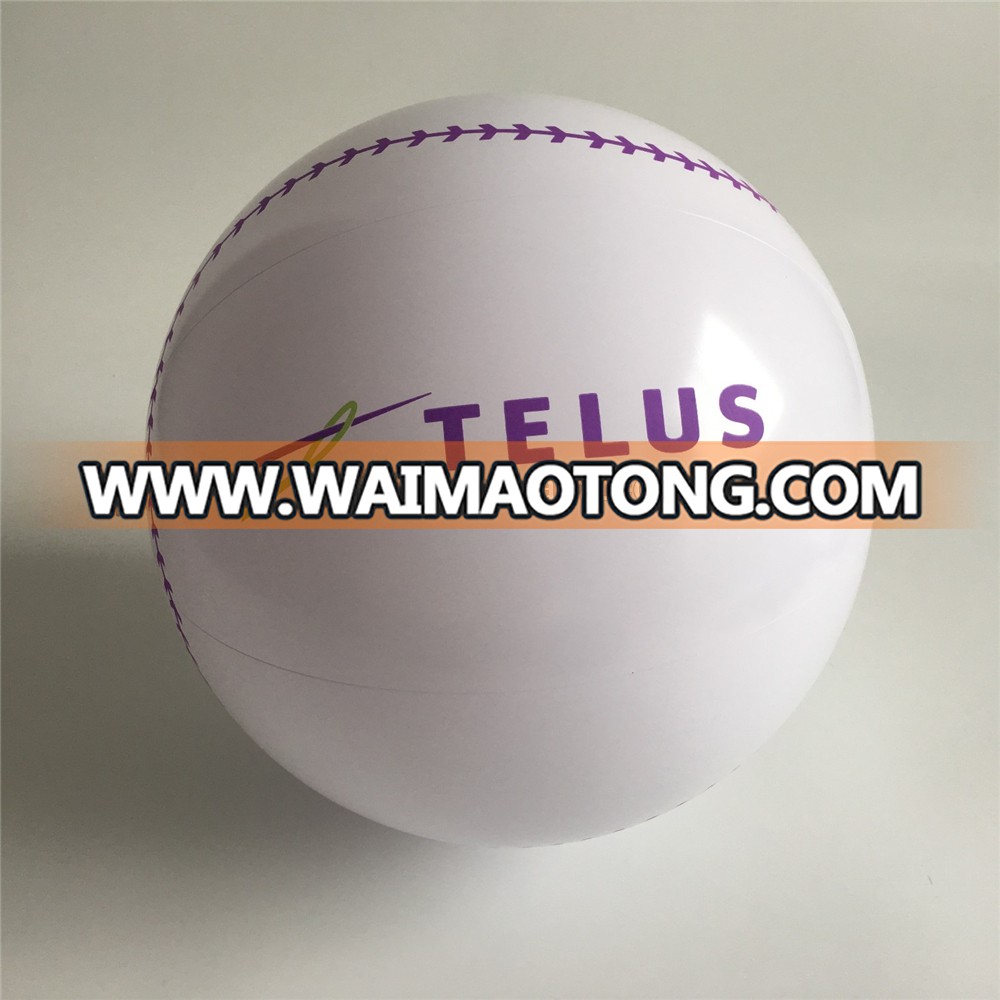 EN71 standard 16inch plastic beach ball for PVC baseball inflatable ball