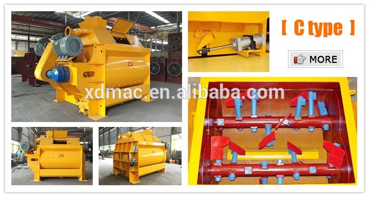 High Quality Twin Shaft JS1000 China Cheap Concrete Mixer 1m3