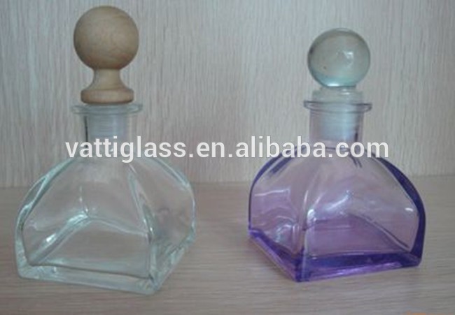 30ml 50ml square crystal glass perfume bottle with good quality